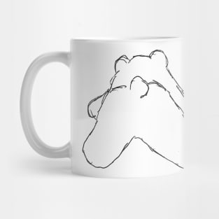 Smiley Bear Walking Away Mug